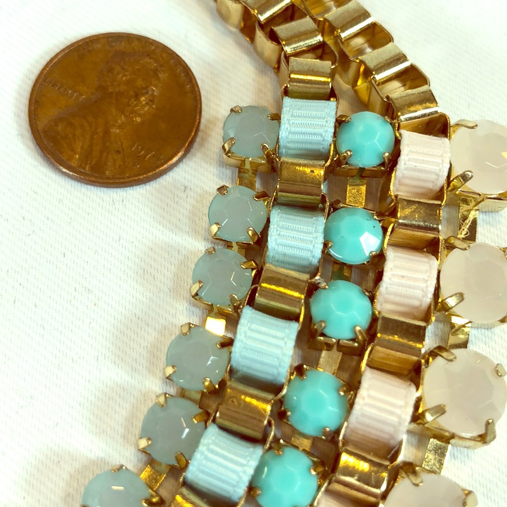 Cache 18” Bohemian Style Aqua & Blush Statement - image 2